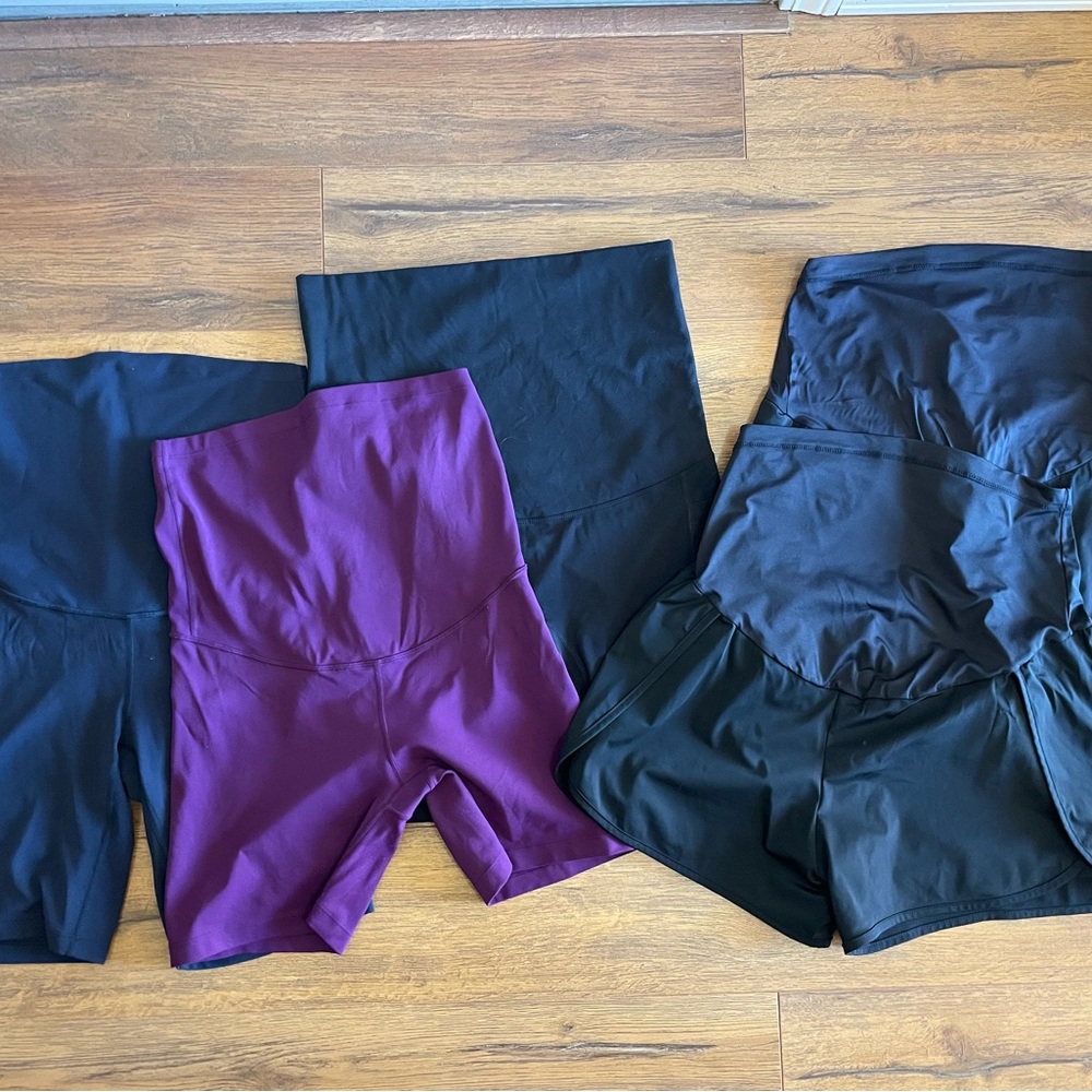 Maternity Athletic Biker Shorts Bundle